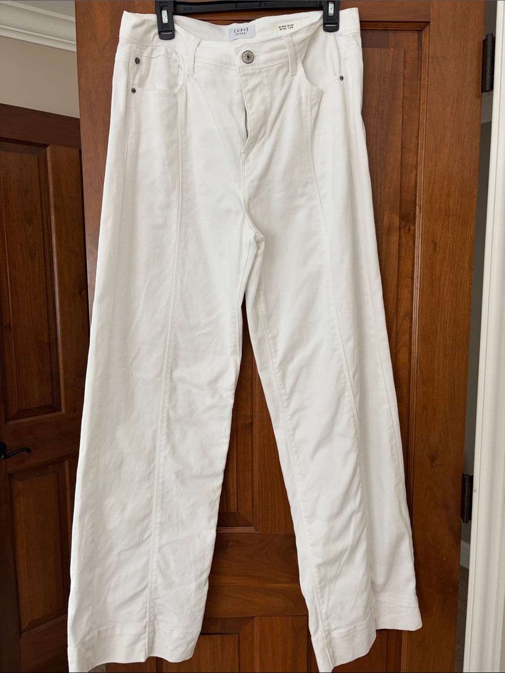 Curvy High-Rise Wide-Leg Jeans — White